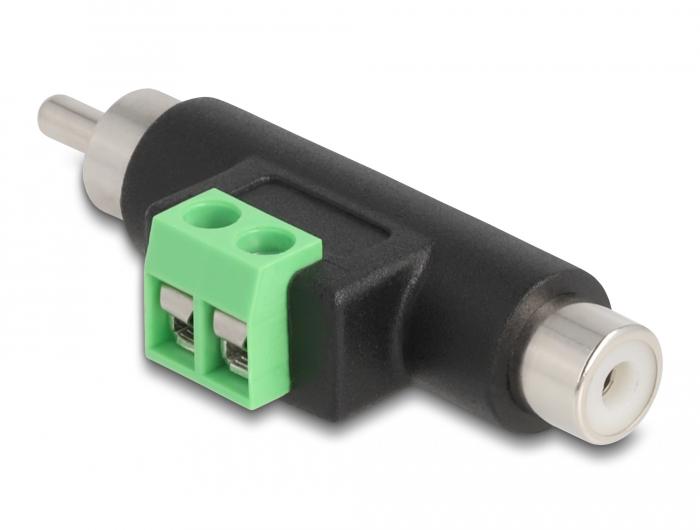 Delock Cinch-Stekker en Cinch-aansluiting naar Klemmenblockadapter - Delock