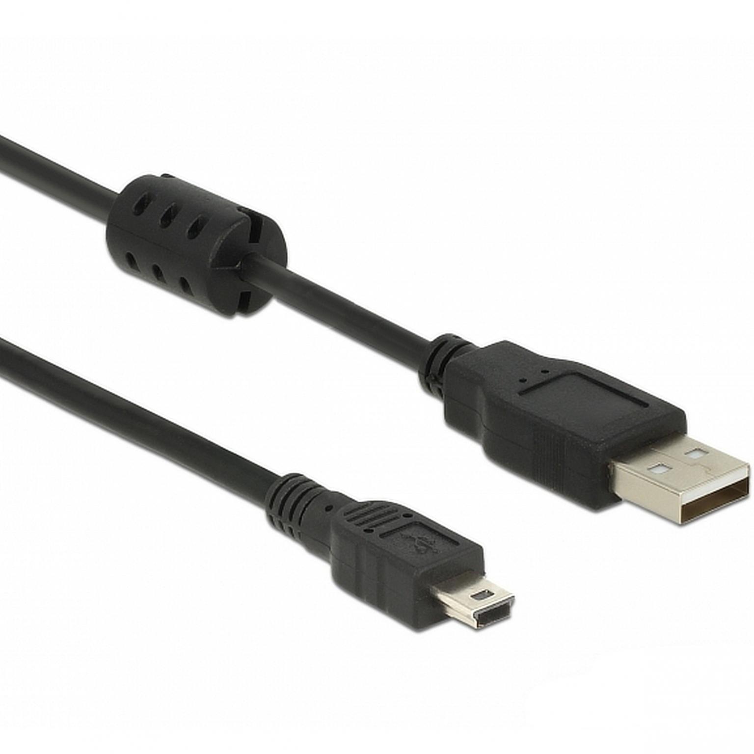Mini USB 2.0 kabel - Versie: 2.0 - HighSpeed, Aansluiting 1: USB A male ...
