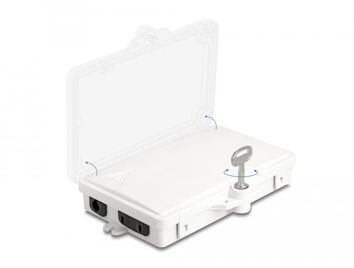 Delock Glasvezelverdeler voor binnen- en buitengebruik, IP65 waterdichte afdekking - Delock