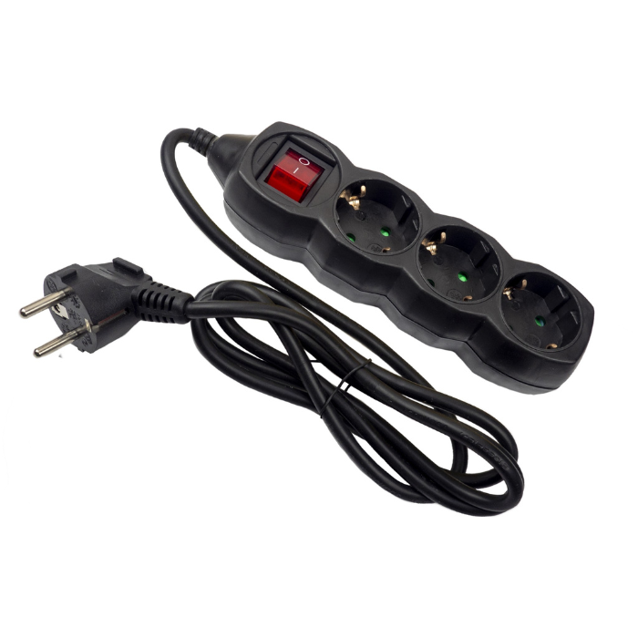 5x Tl Schuko Male Plug Retro Black 250V/16A Bakelite - Type F Protective Contact