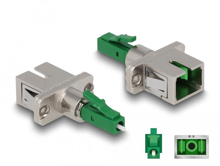 Delock LWL Hybride Koppeling LC Simplex Stekker naar SC Simplex Aansluiting groen - Delock