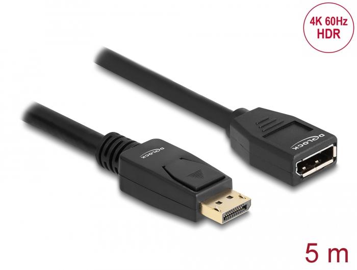 Delock DisplayPort 1.2 Verlengkabel 4K 60 Hz 5 m - Delock