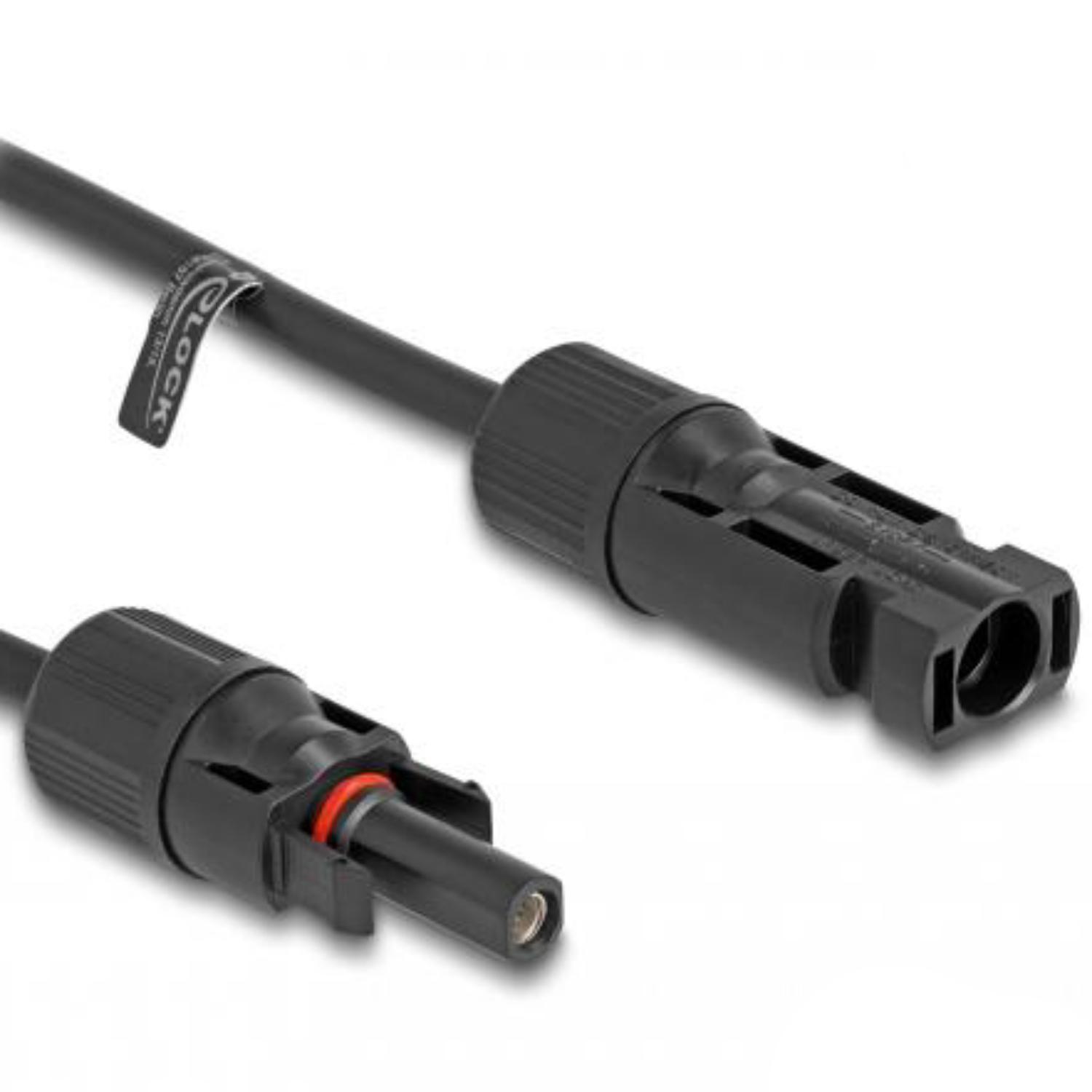 Delock MC4 Solarkabel Stekker op Bus 10 m zwart - Delock