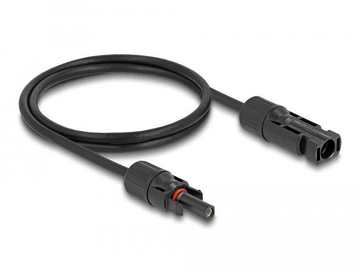 Delock MC4 Solar Kabel Stekker naar Bus 1 m zwart