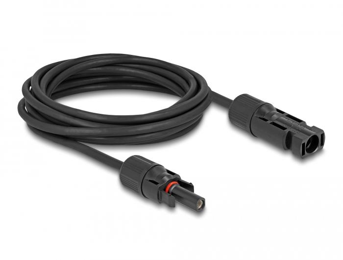 Delock MC4 Solarkabel Stekker naar Bus 5 m zwart - Delock