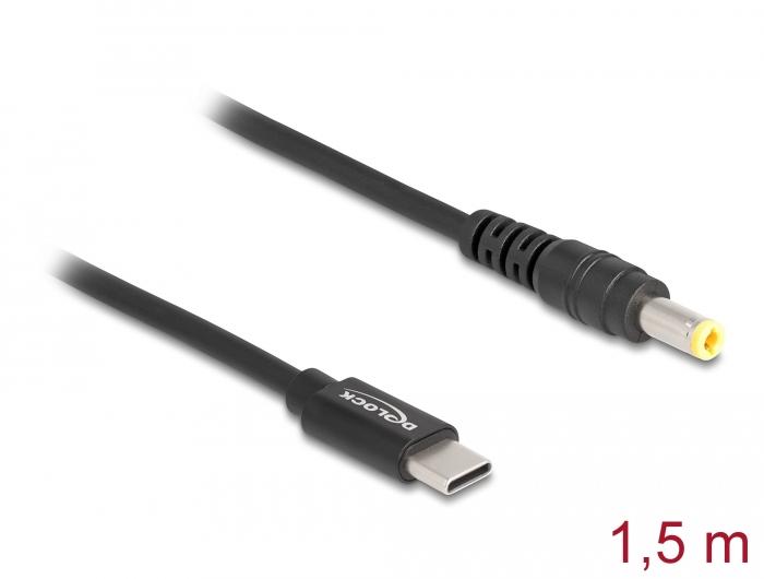 Delock Notebook-laadkabel USB Type-C™ Stekker naar 5,5 x 2,5 mm Stekker - Delock