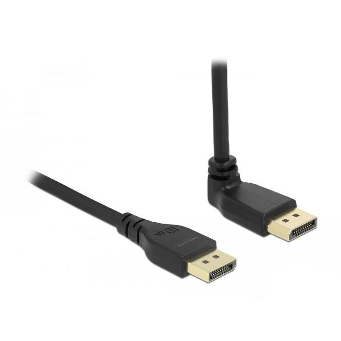 Delock DisplayPort 1.2 Kabel Stekker recht op Stekker 90 schuin boven - Delock