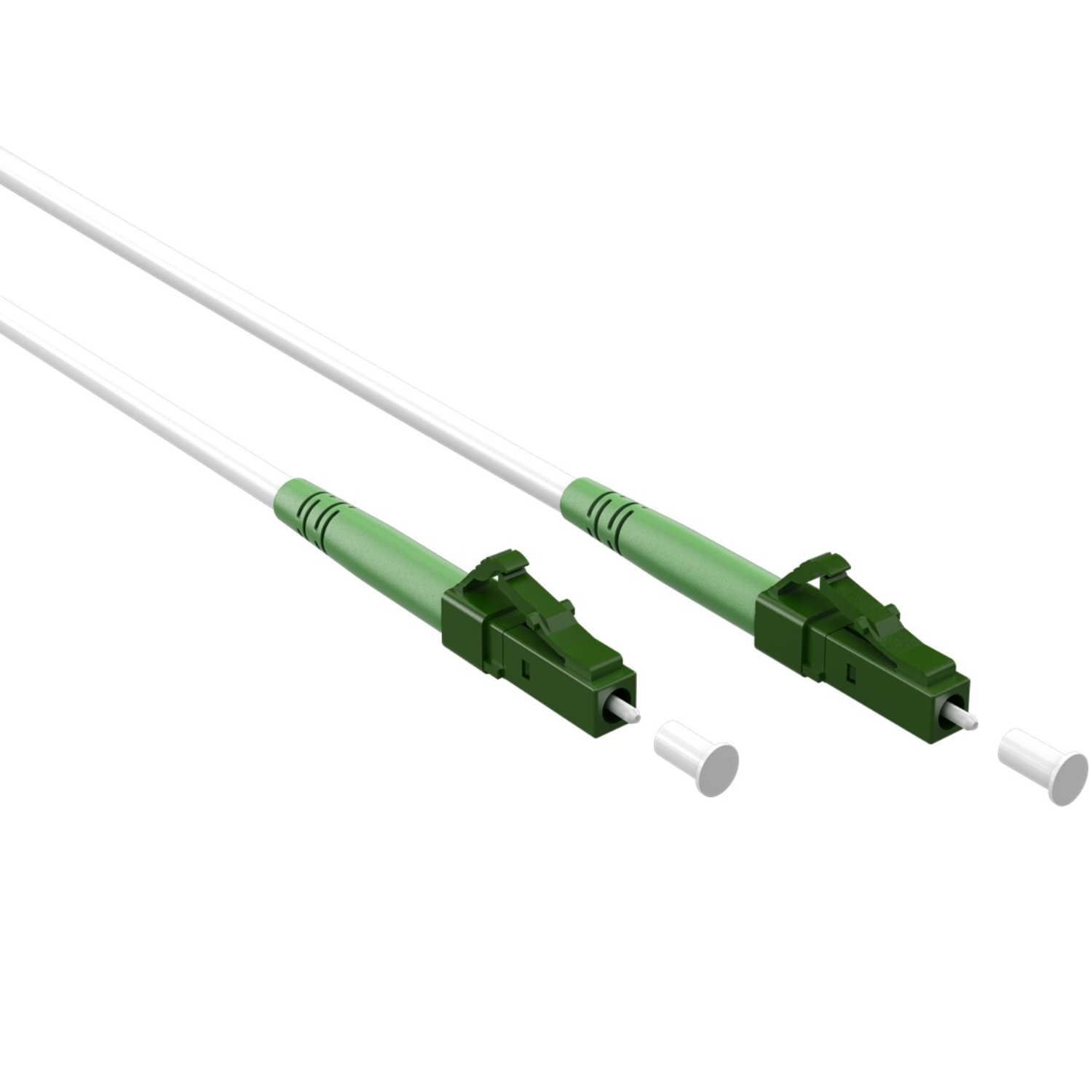 RamboCables SC/APC auf LC/APC 20m, LWL Simplex Patchkabel 9/125µm, Singlemode Glasfaserkabel für FTTH