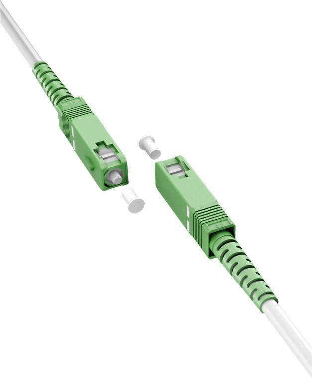 Elfcam® - Glasvezelkabel SC/UPC naar SC/UPC Single Mode Simplex OS2 9/125µm, geel (5M