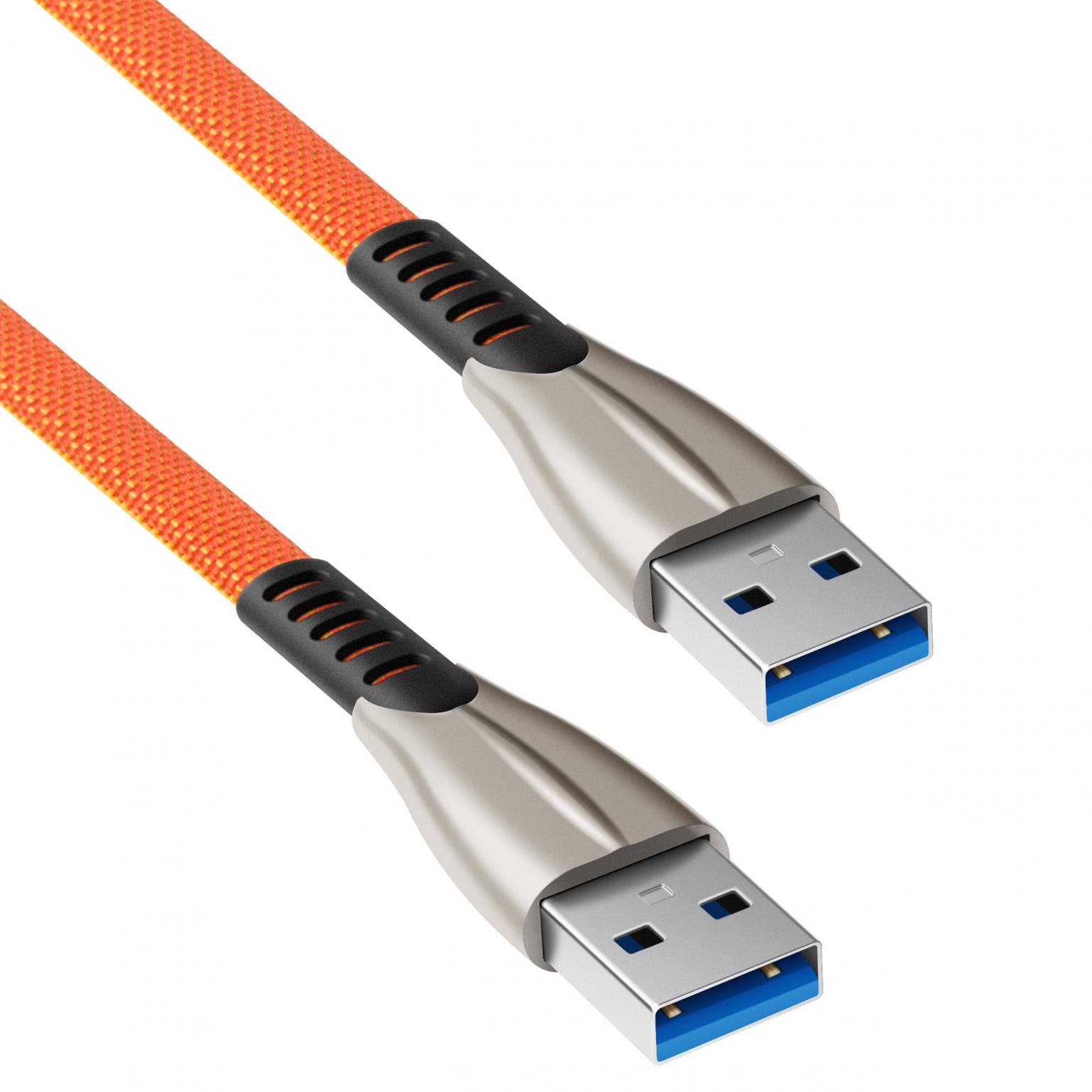 USB A naar USB A - 5 meter - Oranje - Allteq