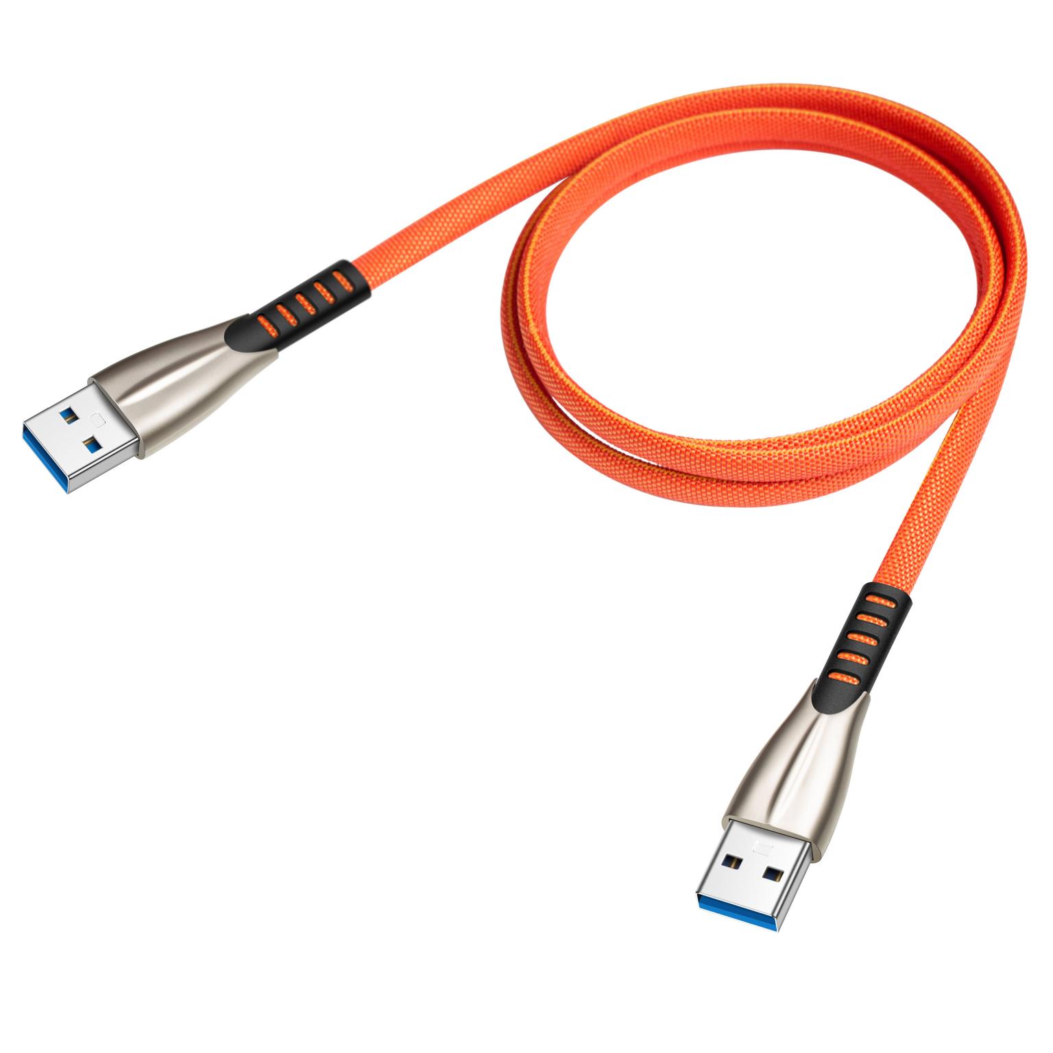 USB A naar USB A - 1 meter - Oranje - Allteq