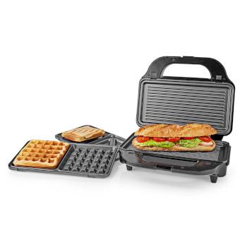 Multi grill Grill / Sandwich / Waffle 900 W 28 x 15 cm - Nedis