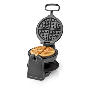 Nedis KAWP220FBK Wafelijzer Belgische Wafels 17 Cm 1000 W Automatische Temperatuurregeling Abs Roestvrij Staal