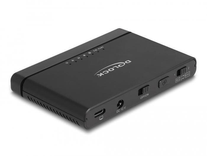 Delock USB Type-C™-converter voor 1 x M.2 NVMe SSD + 1 x SATA SSD/HDD - Delock
