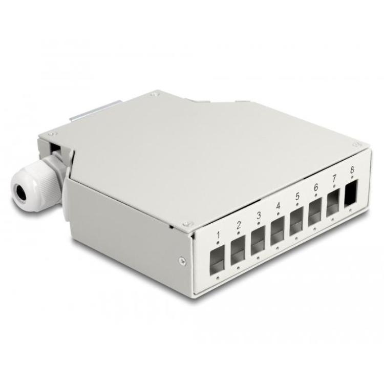 Delock LWL verdelerbox, 8x SC Simplex/LC Duplex.