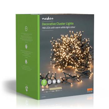 Decoratieve Verlichting Cluster 768 LED's Warm Wit 5.60 m Licht - Nedis