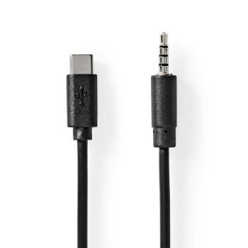 Kabel USB-C naar jack 3,5 mm nylon - T'nB