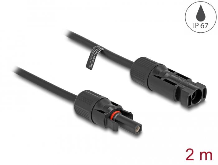 Delock MC4 Solarkabel 4 mm² Stekker naar Stekker 2 m zwart - Delock