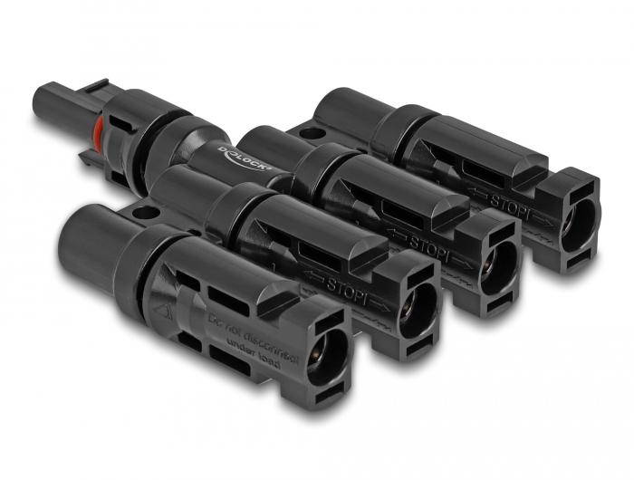 Delock DL4 Solar-connector 1 x connector op 4 x stekkers