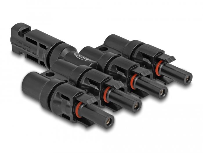 Delock DL4 Solar-connector 1 x Stekker op 4 x Bus