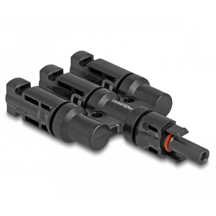 Delock DL4 Solar-connector 1 x connector op 3 x stekkers