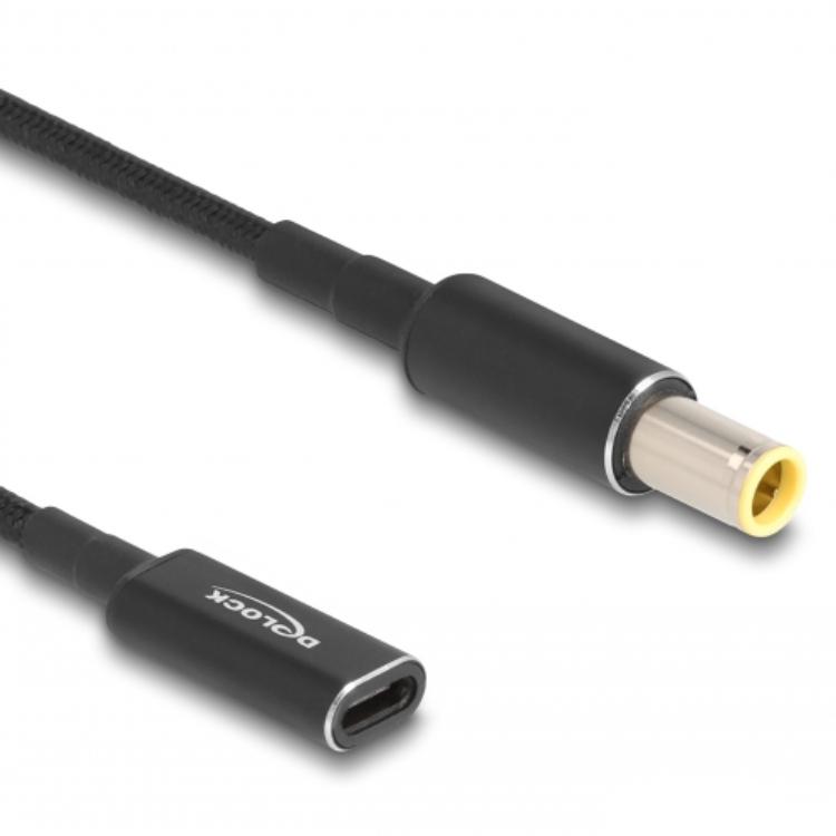 Delock Adapterkabel voor Notebook-ladekabel USB Type-C™-aansluiting op IBM 7,