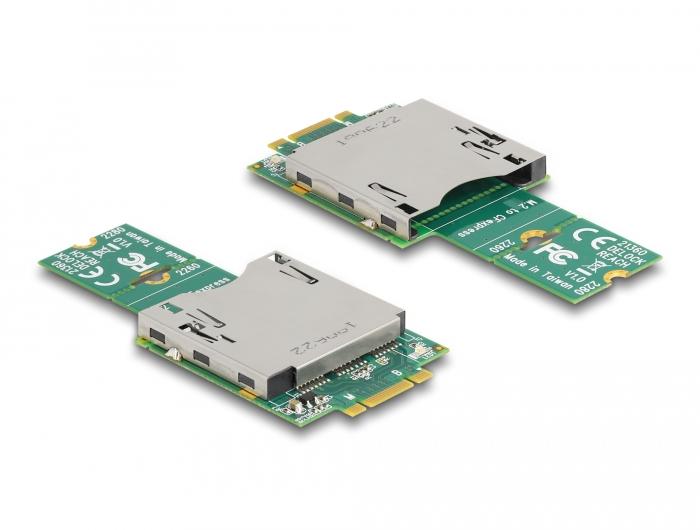 Delock-Adapter M.2-sleutel B+M-connector naar CFexpress-slot