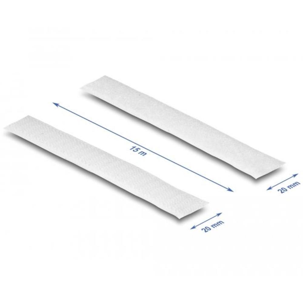 Klittenband - 15 meter - Wit - Delock