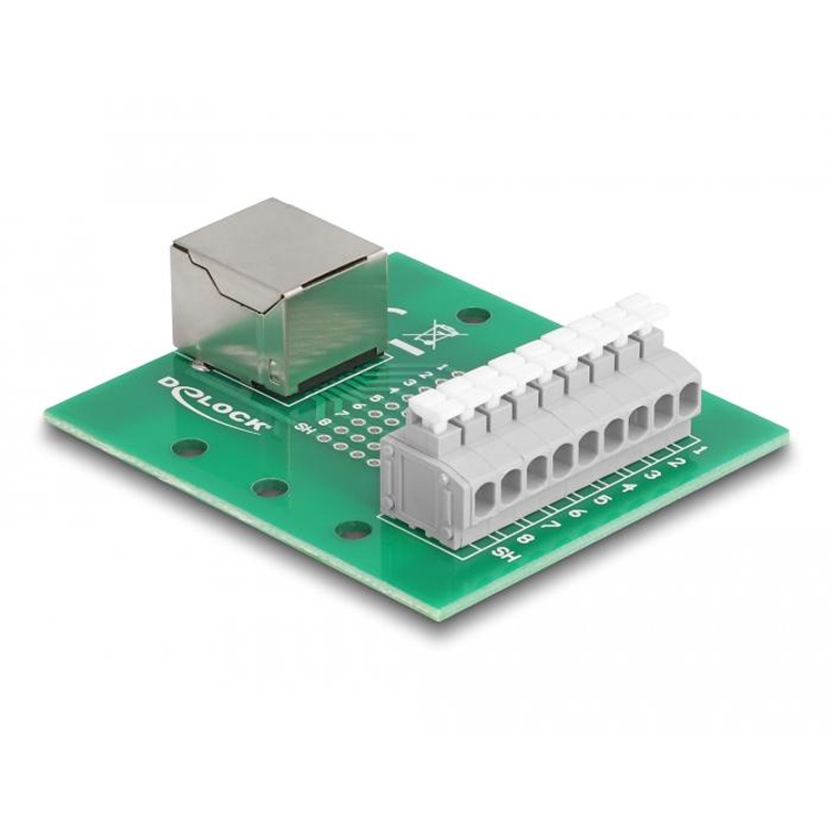 Terminalblok met drukknop voor DIN-rail