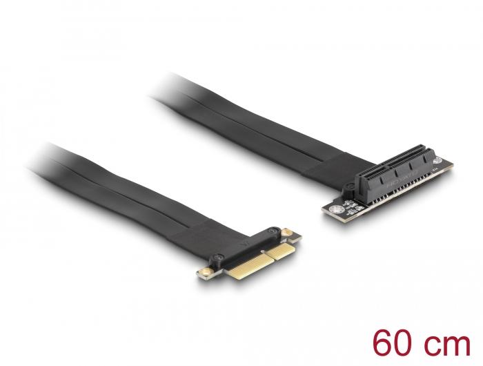 Delock Riserkaart PCI Express x4 Stekker naar x4 Slot 90 gehoekte met Ka