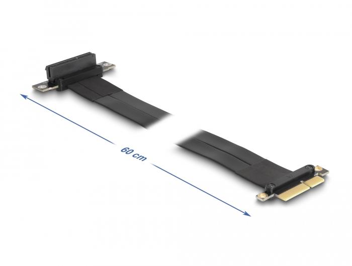 Delock Riserkaart PCI Express x4 Stekker naar x4 Slot 90 gehoekte met Ka