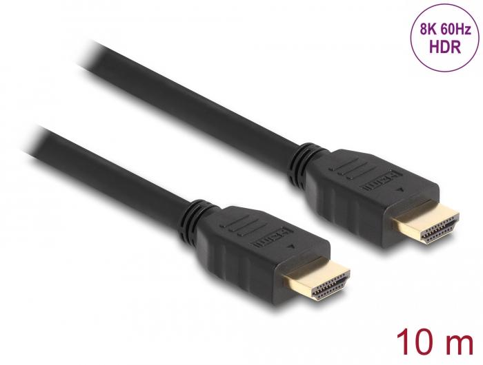 Delock High Speed HDMI Kabel 48 Gbps 8K 60 Hz zwart 10 m