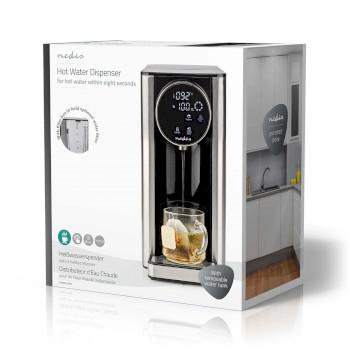 Heet Water Dispenser 2600 W 2,7 l Aluminium / Zwart - Nedis