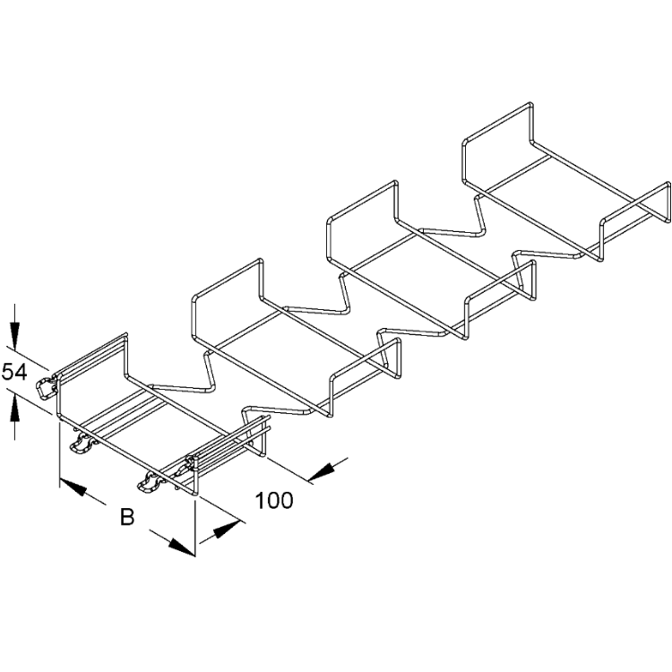Bocht voor draadgoot - NIEDAX
