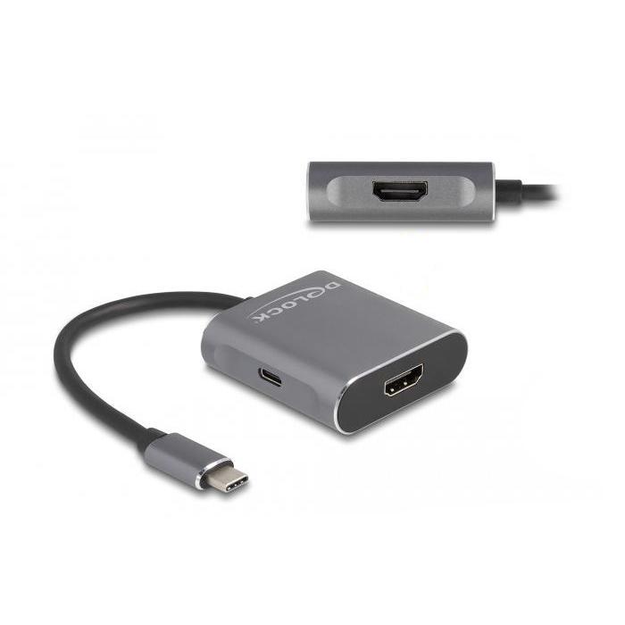 Delock USB Type-C™-Splitter (DP Alt Mode) naar 2 x HDMI MST met USB Type-C