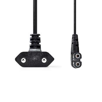 Stroomkabel Euro Male IEC-320-C7 Gehoekt Links Gehoekt - Nedis
