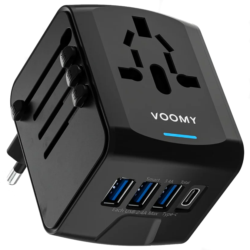 TESSAN 2-sets Amerikaanse stekkeradapters, 3-in-1 Canadese adapter met USB C en USB A, Frankrijk naar US stekkeradapter 3250 W, US laders voor Filippijnen en Peru