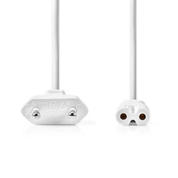 Stroomkabel Euro Male IEC-320-C7 Recht Recht Vernikkeld 2.00 m - Nedis
