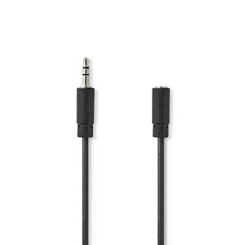 Stereo-Audiokabel 3,5 mm Male 3,5 mm Female Vernikkeld 3.00 m - Nedis