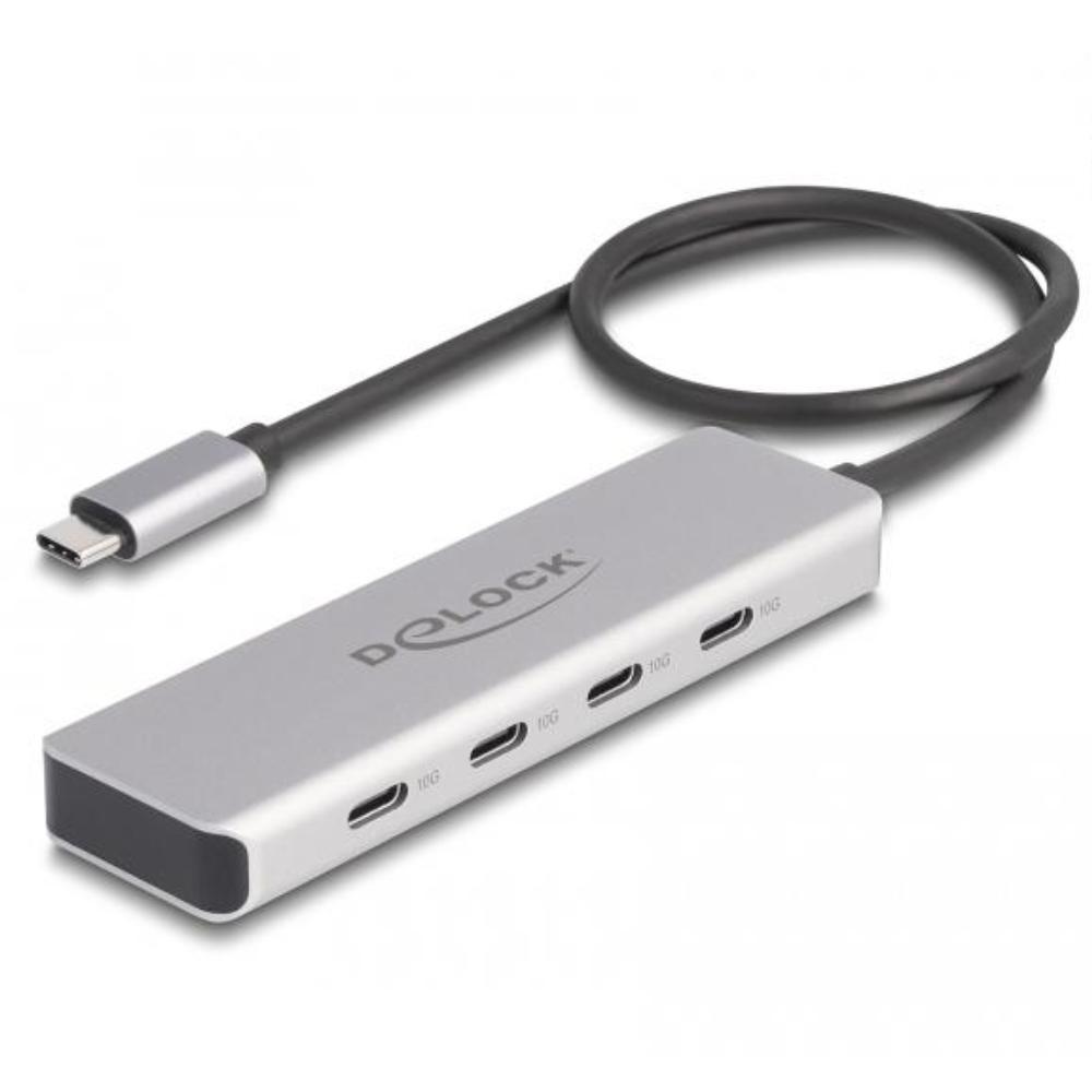 USB C hub met 4× USB C poorten