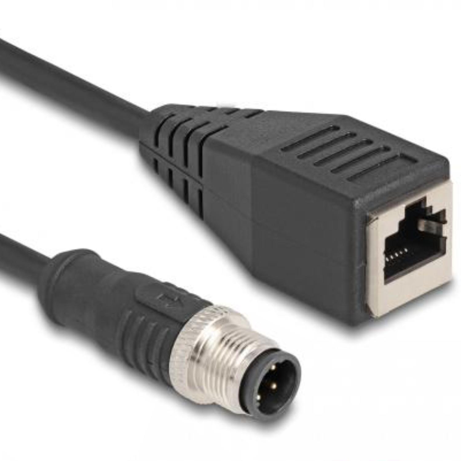 Ethernetkabel M12-bus naar RJ45 - Soort: S/FTP Cat.5e Aansluitingen: 1x ...