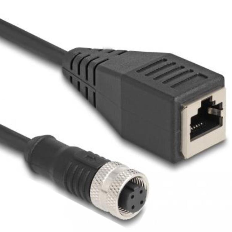 M12 naar RJ45 ethernetkabel - Delock
