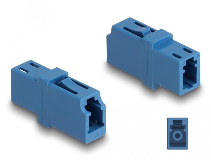 Delock LWL Koppeling LC Simplex Socket naar LC Simplex Socket UPC blauw
