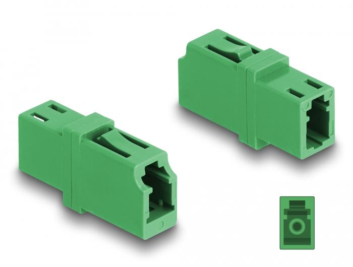 Delock LWL Koppeling LC Simplex Socket naar LC Simplex Socket APC groen