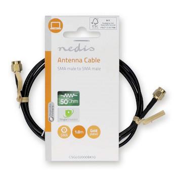 Antennekabel SMA Male SMA Male Verguld 50 Ohm Enkelvoudig - Nedis