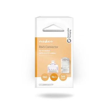 RJ45-Connector Male Stranded UTP CAT6 Recht Verguld 1 Stuks - Nedis