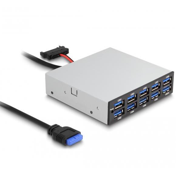 USB A frontpaneel – 10 poorten