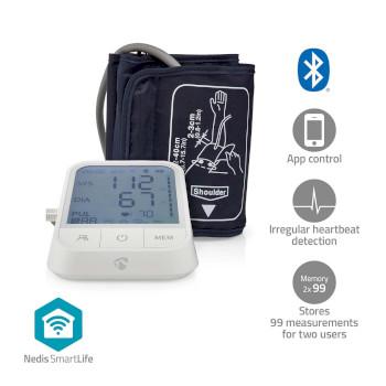 SmartLife Bloeddrukmeter Arm Bluetooth® LCD-Scherm 22 - 42 cm - Nedis