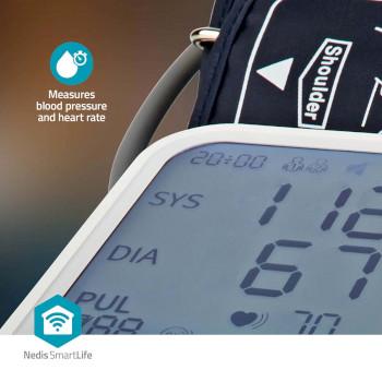 SmartLife Bloeddrukmeter Arm Bluetooth® LCD-Scherm 22 - 42 cm - Nedis