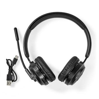 PC-Headset On-Ear Stereo Bluetooth Inklapbare Microfoon Zwart - Nedis